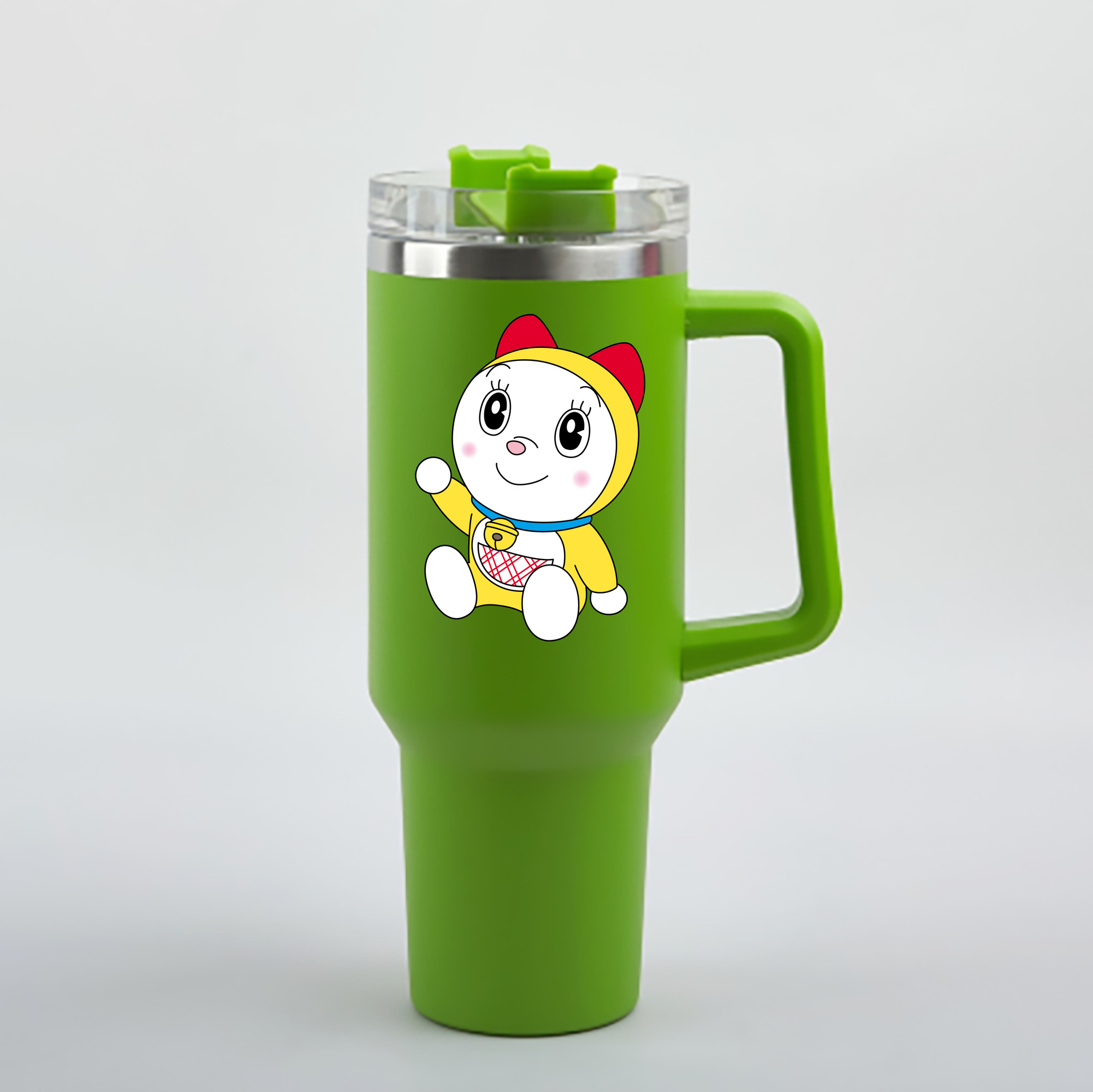 （画像用） ドラえもん ドラミ Doraemon Dorami 1200mL車用タンブラー - クリスタルステッカー（プラスチックストロー付き）